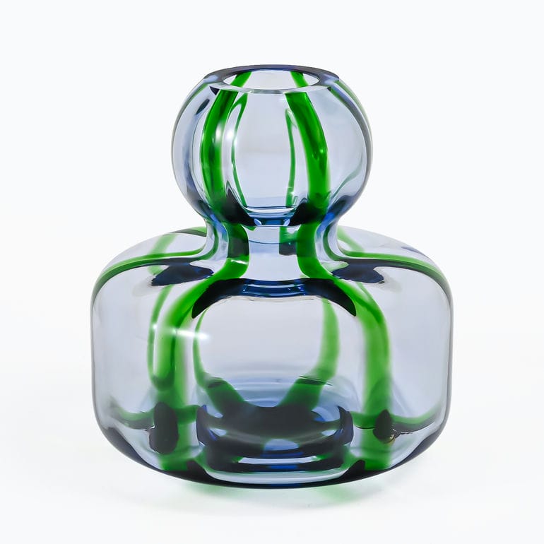 マリメッコ marimekko ベース 花瓶 FLOWER グラスベース ライトブルー