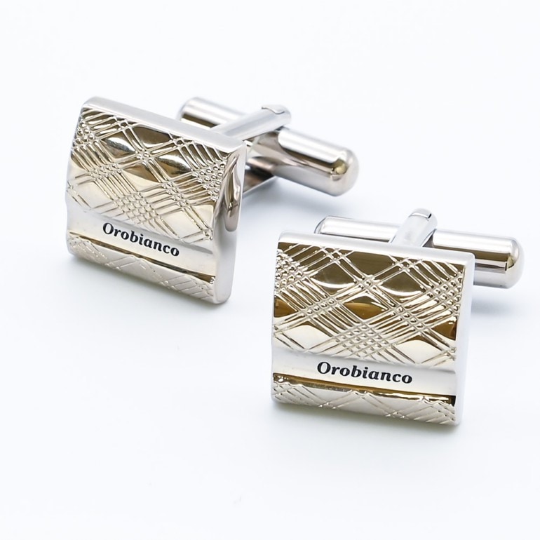 名入れ無料 オロビアンコ カフス メンズ カフリンクス カフスボタン シルバー ORC299 6812040