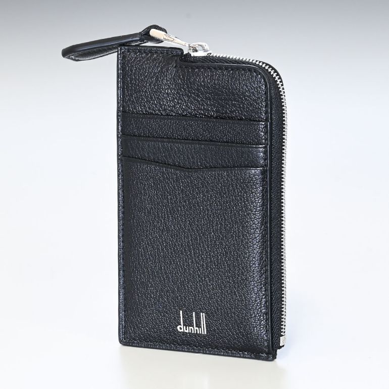 ダンヒル dunhill スマートウォレット カードケース メンズ コインケース フラグメントケース デューク ファインレザー ブラック 20F210ZGS001R 名入れ可有料 箔押し【スペシャルラッピングB対応(別売り)】