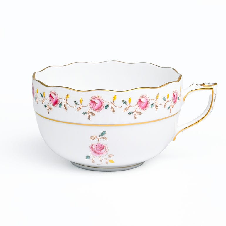【名入れ可有料】ヘレンド HEREND ティーカップ&ソーサー 200ml 薔薇の花飾り ローズガーランド 手描き 724000 RGS 007240-00-RGS 洋食器 キッチン 陶器 食卓 カップアンドソーサー 【スペシャルラッピング660円(別売り)】