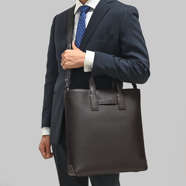 ダンヒル dunhill トートバッグ 1893 ハーネス ノースサウス メンズ チョコレートブラウン 25R3150XA202 英国