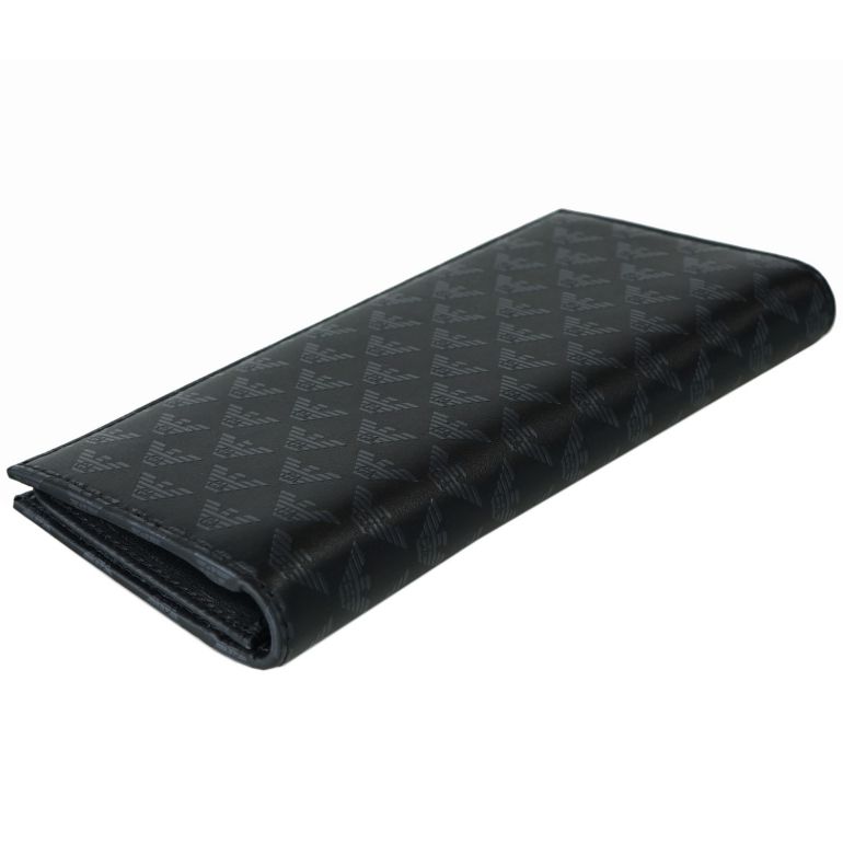 エンポリオ アルマーニ Emporio Armani 長財布 メンズ バーティカルウォレット ブラック Yem474 Yto2j 名入れ可有料 Emporio Armani 財布 エイレベル公式通販 ブランド品をお求めやすく提供