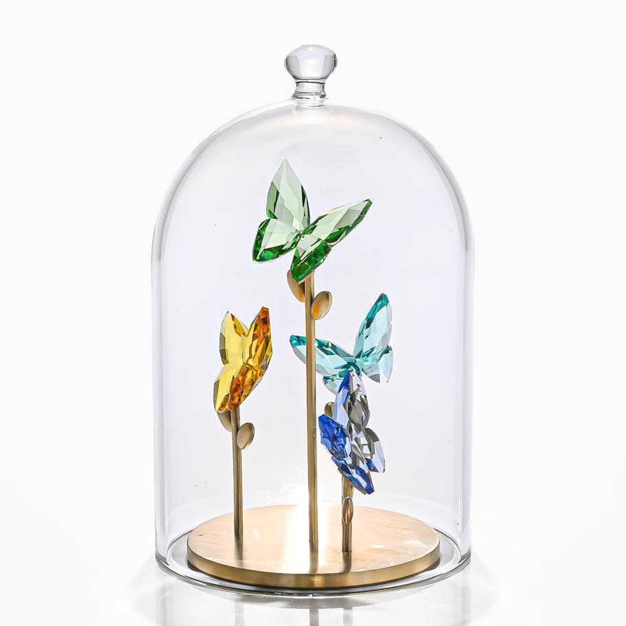 スワロフスキー SWAROVSKI クリスタルフィギュア Jungle Beats バタフライ ガラス鐘 5619219 名入れ可有料 インテリア オブジェ 置物 【スペシャルラッピング660円(別売り)】