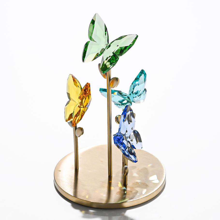 【希少品】スワロフスキー 蝶々 Jungle Beatsバタフライガラス鐘 Jungle Beatsバタフライガラス鐘 | Swarovski