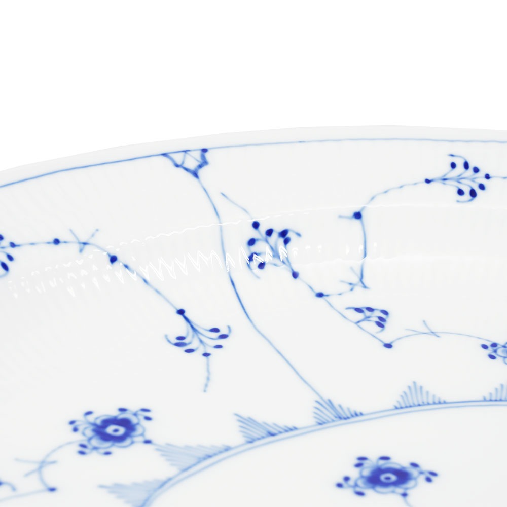 ロイヤルコペンハーゲン ROYAL COPENHAGEN ブルーフルーテッド プレイン オーバルディッシュ パスタプレート 36.5cm 1101375 1017186 北欧食器 洋食器 【スペシャルラッピング1100円(別売り)】