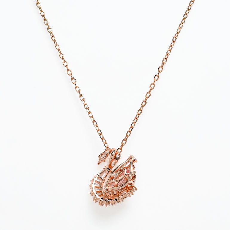 スワロフスキー SWAROVSKI ネックレス Swan スワン クリア ピンク