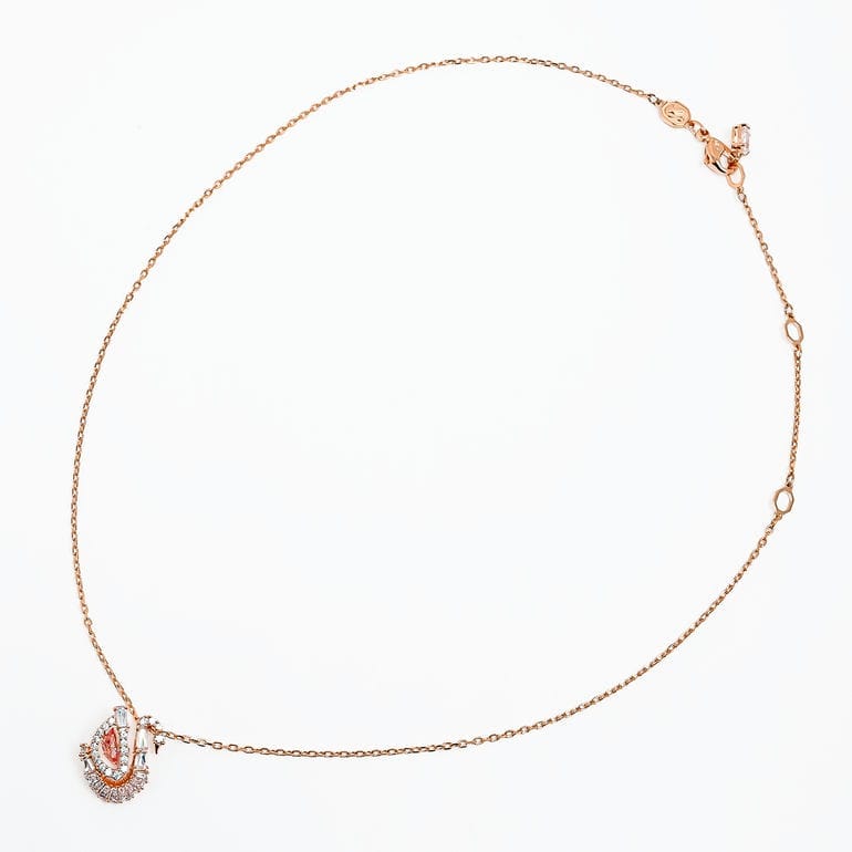 スワロフスキー SWAROVSKI ネックレス Swan スワン クリア ピンク