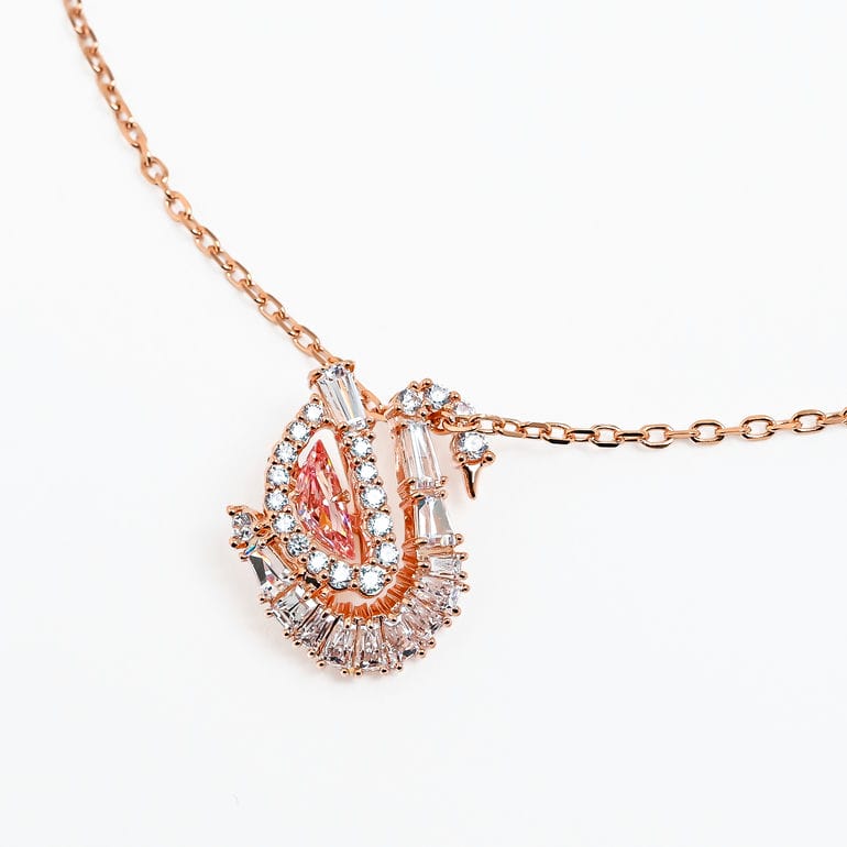 スワロフスキー SWAROVSKI ネックレス Swan スワン クリア ピンク ローズゴールド 5732414 ジュエリー アクセサリー ペンダント【スペシャルラッピング660円(別売り)】