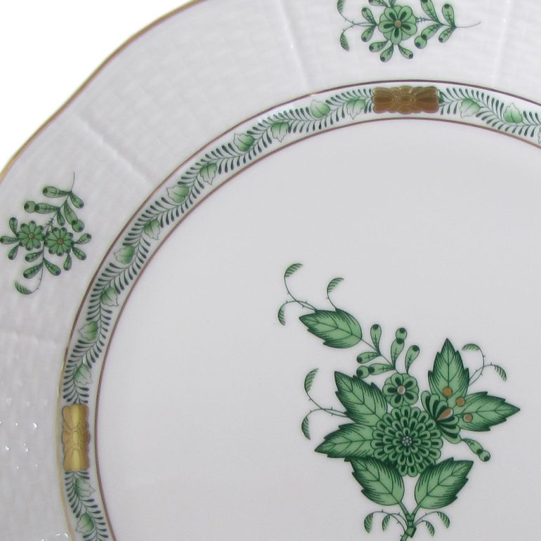 ヘレンド　アポニーグリーン　ディナープレート　25センチ　2枚セット アポニー・グリーン] ディナープレート