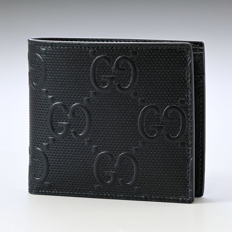 グッチ GUCCI 財布 二つ折り財布 メンズ GGエンボス ブラック 625555 1W3AN 1000 箔押し名入れ可有料 【スペシャルラッピング660円(別売り)】