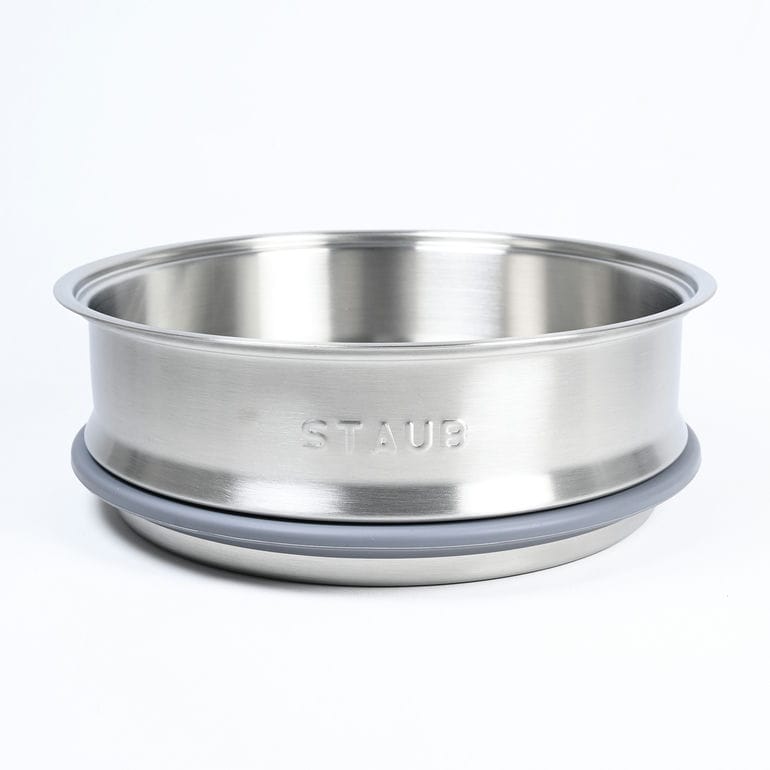 ストウブ staub ピコ ココット 24cm スチーマーセット ラウンド 鋳物 ホーロー 鍋 蒸し器 グレー 3.7L 13242418 1010559 40508-819-0 洋食器 【スペシャルラッピング1100円(別売り)】