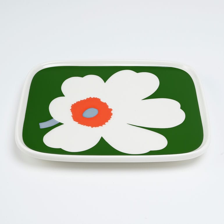 【新品/マリメッコ】Unikko 60th プレートセット ホワイト×オレンジ 新品/マリメッコ】Unikko 60th プレートセット ホワイト×オレンジ