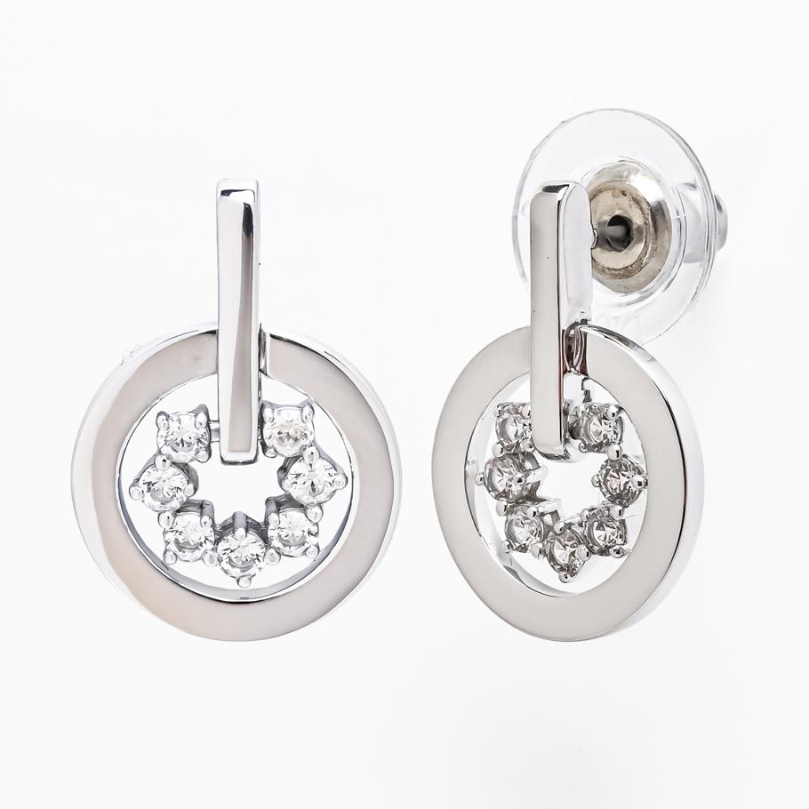 スワロフスキー ピアス レディース FURTHER ドロップピアス シルバー