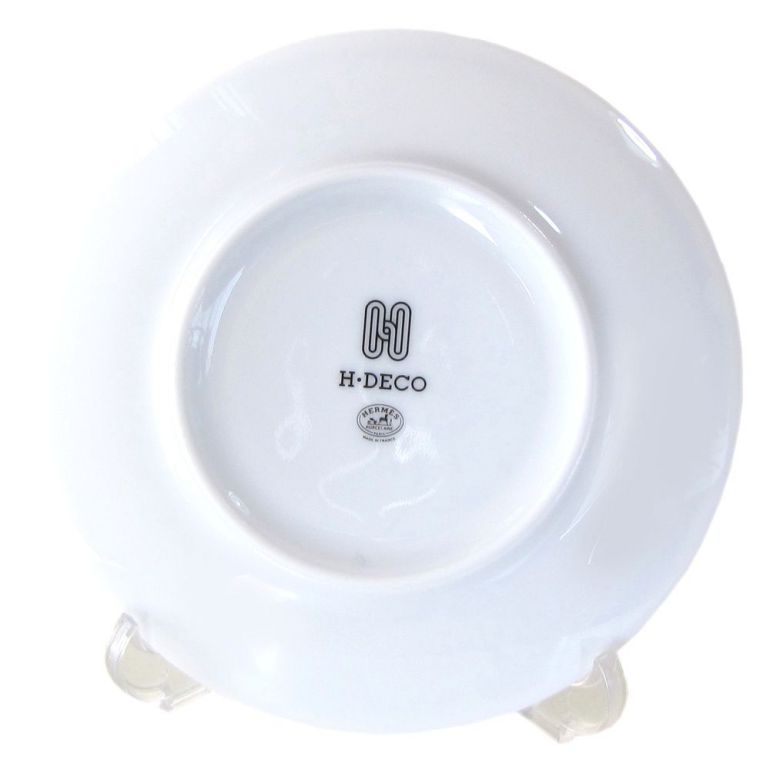 エルメス Hデコアッシュデコ 14cm ブレッド　バタープレート ペア小皿白2枚 エルメス Hデコアッシュデコ 14cm ブレッド バタープレート ペア