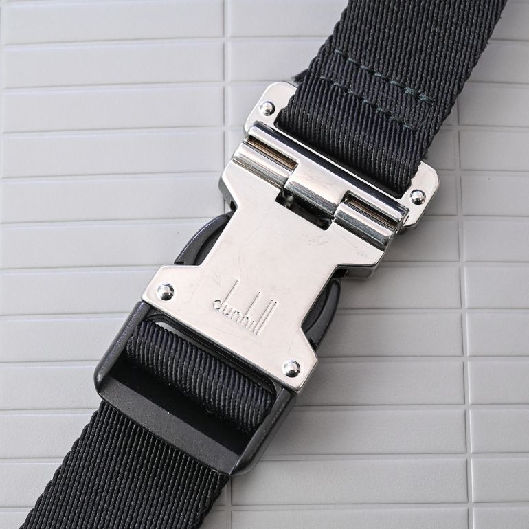 【美品】ダンヒル　ショルダーバッグ　GTロック　シルバー金具　レザー　グレー系 美品】ダンヒル ショルダーバッグ GTロック シルバー金具 レザー