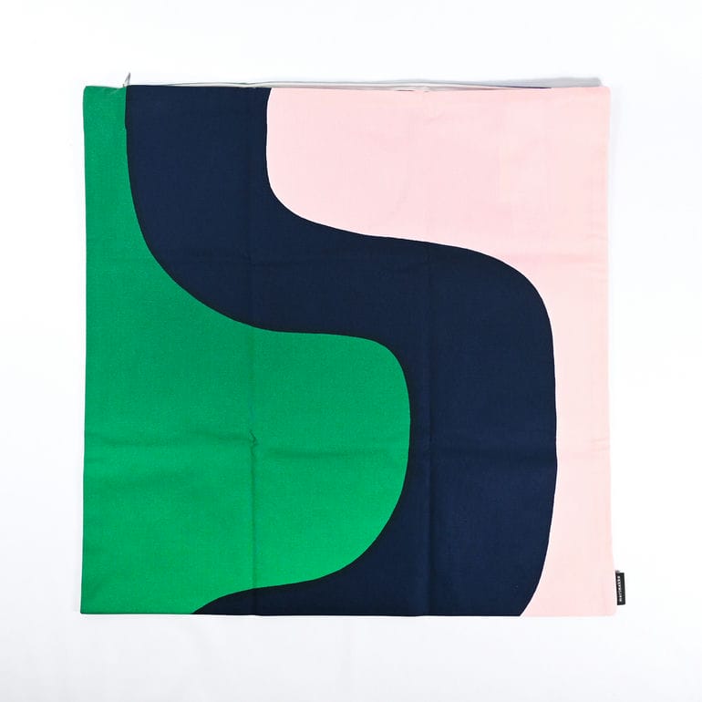 マリメッコ marimekko クッションカバー ヌードクッション セット 50×50cm Seireeni セイレーニ ダークブルー×グリーン×ピーチ 072558 625 北欧雑貨 北欧デザイン