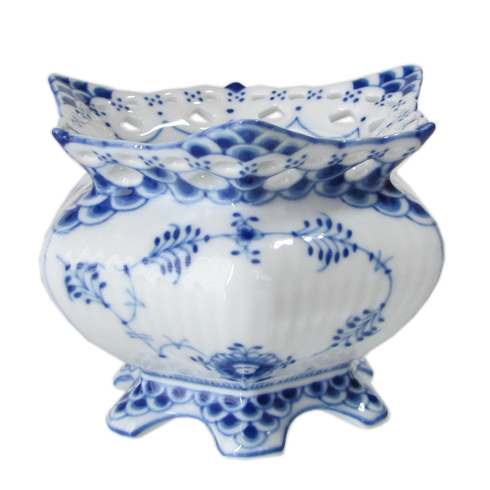 ロイヤルコペンハーゲンブルーフルーテッドフルレースシュガーボウル