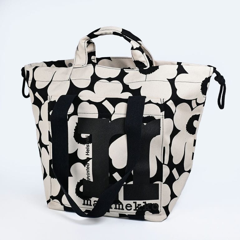 マリメッコ marimekko トートバッグ MONO CITY UNIKKO モノ ミニ シティ ウニッコ レディース ブラック×オフホワイト 92196 092196 908 母の日 北欧雑貨 北欧デザイン