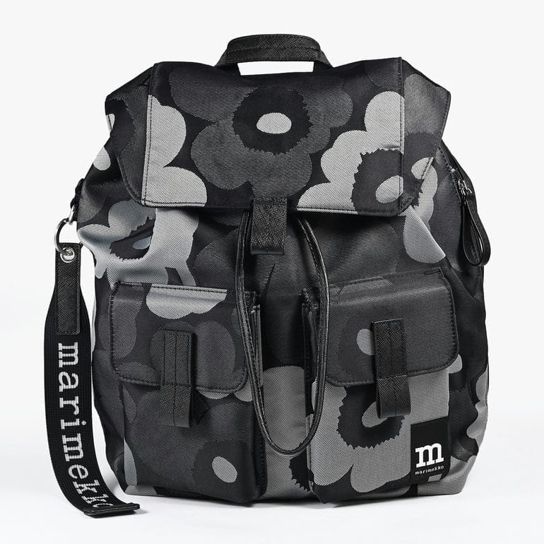 【マリメッコ】ウニッコ エブリシング バックパック リュック 花柄 黒 ブラック マリメッコ marimekko リュック エブリシング ウニッコ L 花柄