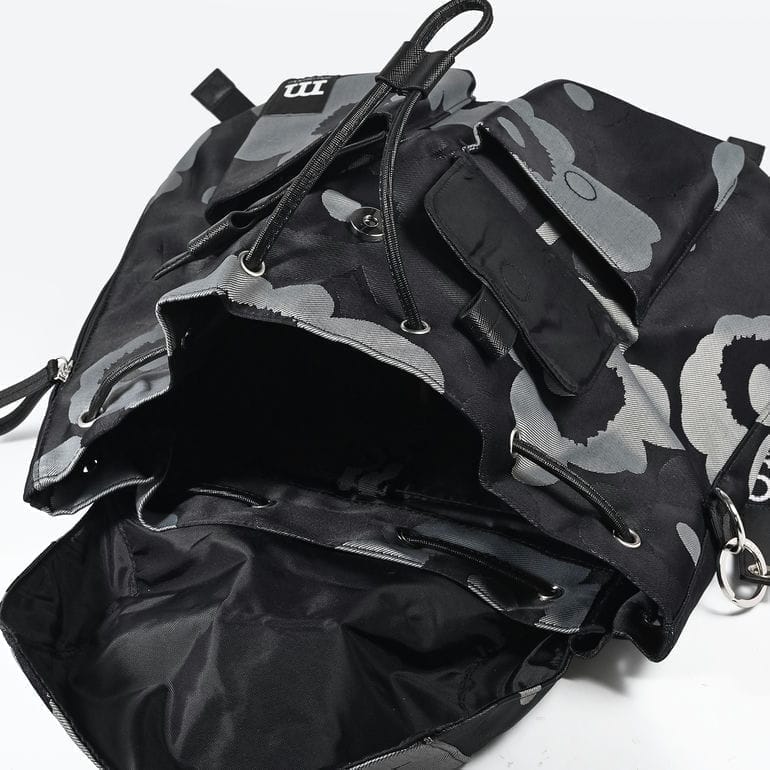 【マリメッコ】ウニッコ エブリシング バックパック リュック 花柄 黒 ブラック Everything Backpack L Unikko バックパック | Maija Isola