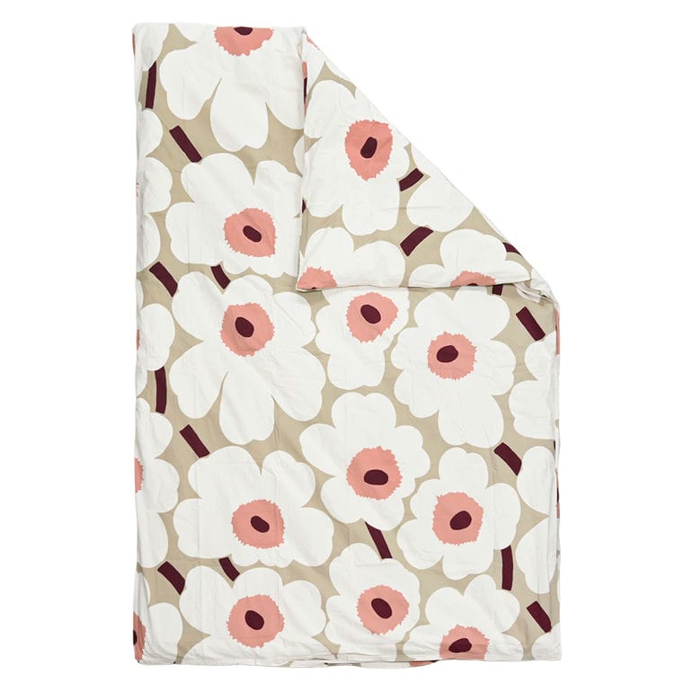 マリメッコ marimekko デュベカバー 150×210cm 掛け布団カバー シングル Unikko ウニッコ ベージュ 74181 074181 887 北欧雑貨 北欧デザイン<br>【スペシャルラッピング660円(別売り)】
