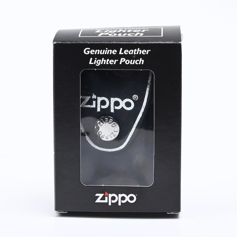 ジッポケース 専用ケース 革ポーチ ボタン留め ZIPPO純正 アクセサリ ブラック LPLBK 67014 名入れ可有料 箔押し