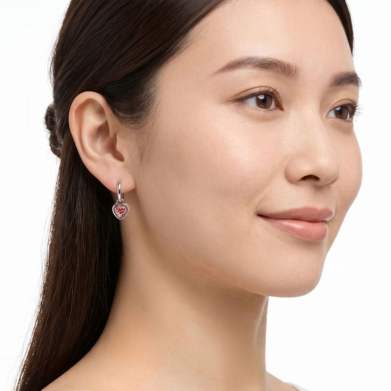 スワロフスキー SWAROVSKI ピアス Chroma ドロップピアス ハート