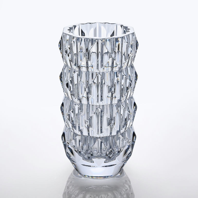 【新品 未使用】バカラ 花瓶 ルクソールベース（クリスタル）箱・取扱書付き バカラ（Baccarat） ルクソール ベース スクウェア・大理石 台座 L