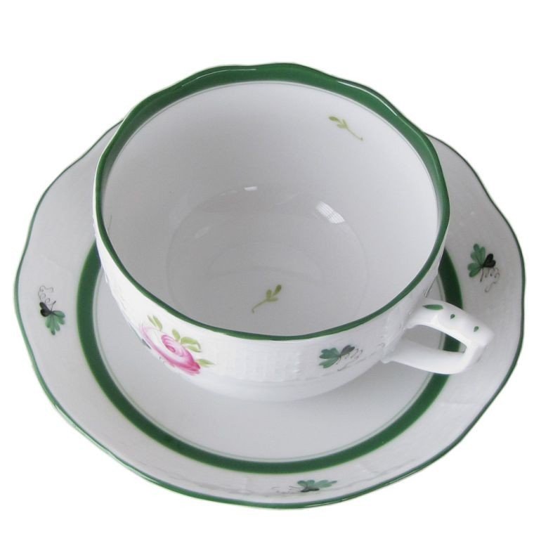 純正BOX付 ヘレンド ティーカップ&ソーサー ウィーンのバラ 724000 VRH 【00724000-VRH】 洋食器 カップアンドソーサー 【スペシャルラッピング660円(別売り)】