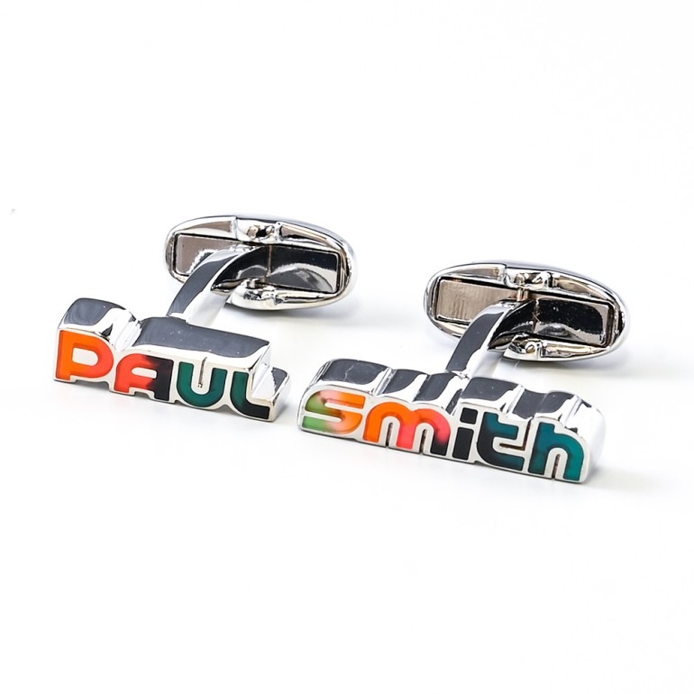ポールスミス Paul Smith カフス メンズ カフリンクス カフスボタン ロゴ シルバー CUFF/GNLOGO 96【スペシャルラッピング660円(別売り)】
