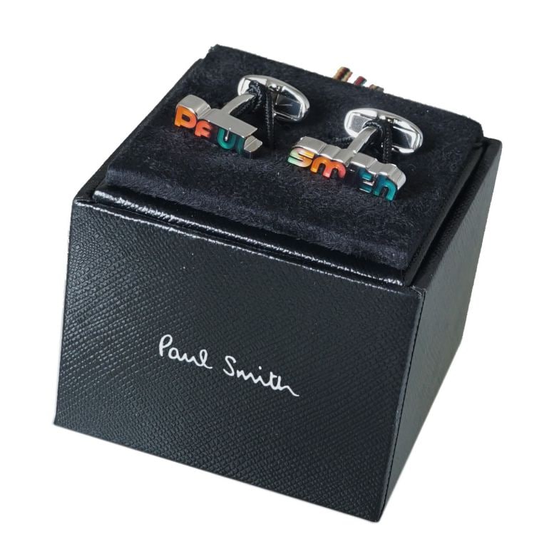 ポールスミス Paul Smith カフス メンズ カフリンクス カフスボタン ロゴ シルバー CUFF/GNLOGO 96【スペシャルラッピングB対応(別売り)】