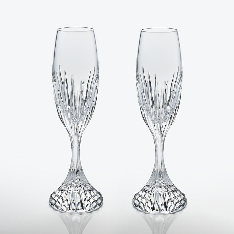 バカラ 名入れ対応 Baccarat グラス ペア マッセナ シャンパンフルート