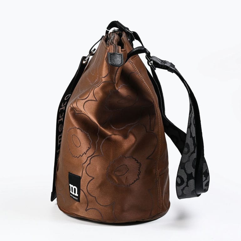 マリメッコ ショルダーバッグ オール デイ バケット ロゴ ブラウン×ブラック マリメッコ marimekko ショルダーバッグ クロスボディ オール