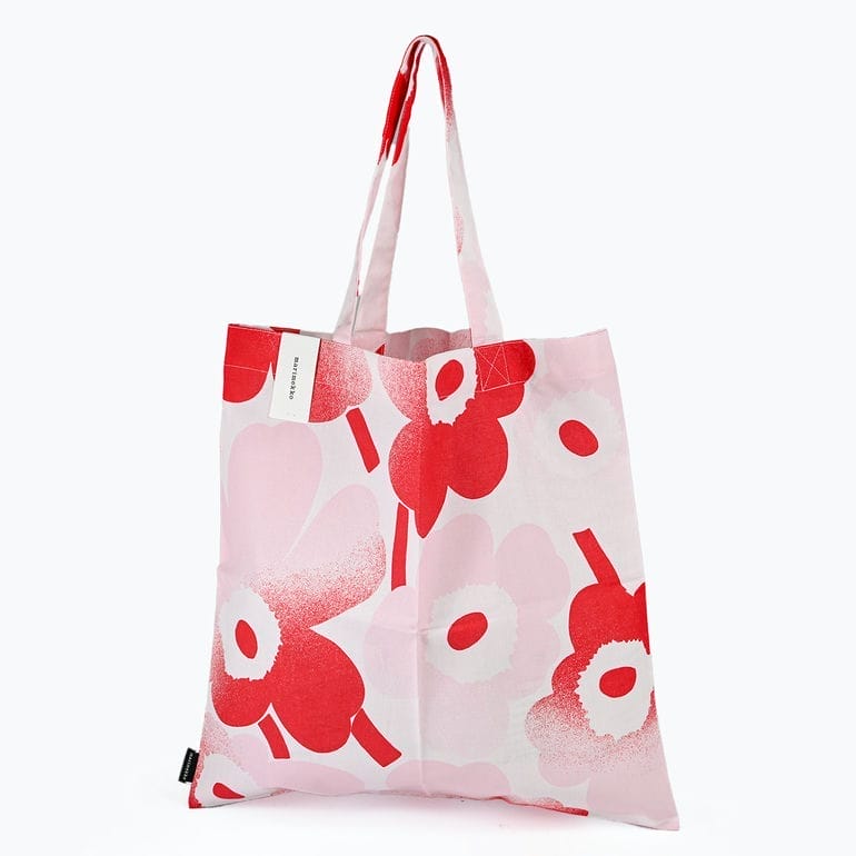 【刺しゅう名入れ可有料】マリメッコ marimekko トートバッグ Pieni Unikko ピエ二 ウニッコ ファブリック レディース ピンク 73820 073820 133 北欧 北欧雑貨 北欧デザイン ネコポス限定 送料無料<br>【スペシャルラッピング660円(別売り)】