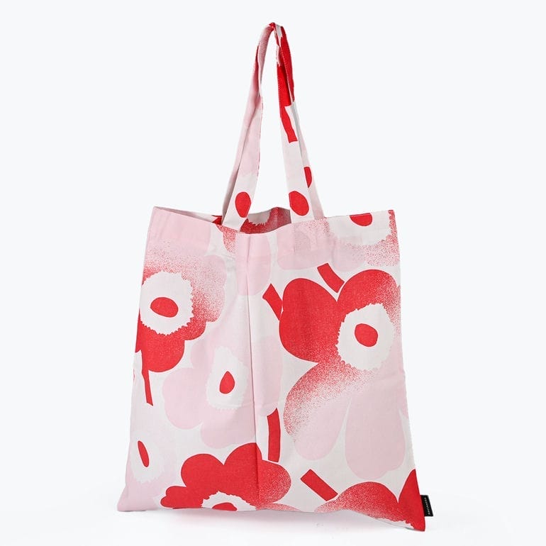 【刺しゅう名入れ可有料】マリメッコ marimekko トートバッグ Pieni Unikko ピエ二 ウニッコ ファブリック レディース ピンク 73820 073820 133 北欧 北欧雑貨 北欧デザイン ネコポス限定 送料無料<br>【スペシャルラッピング660円(別売り)】