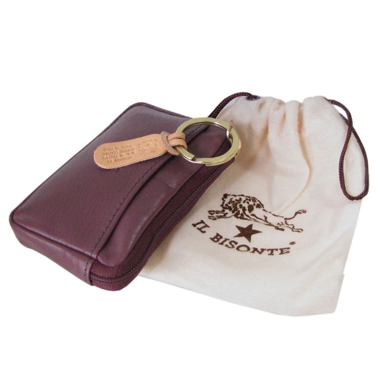 イルビゾンテ IL BISONTE コインケース メンズ レディース バケッタレザー ファスナー 小銭入れ プラム C0747 P 885【スペシャルラッピング660円(別売り)】