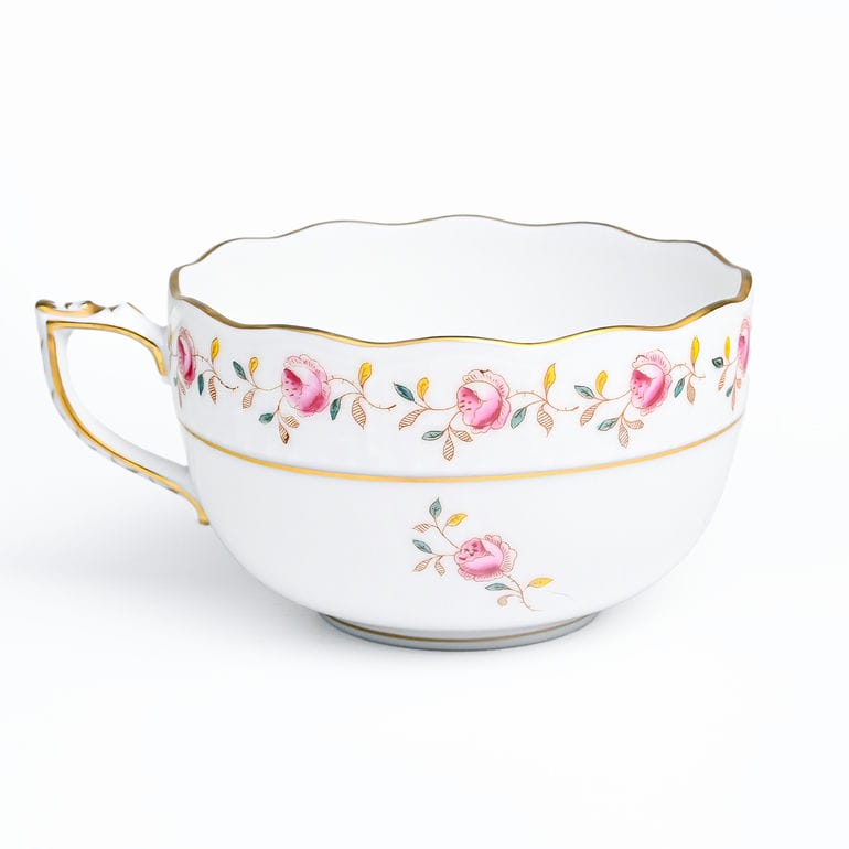 【名入れ可有料】純正ボックス付き ヘレンド HEREND ティーカップ&ソーサー 200ml 薔薇の花飾り ローズガーランド 手描き 724000 RGS 007240-00-RGS 洋食器 キッチン 陶器 食卓 カップアンドソーサー 【スペシャルラッピング660円(別売り)】