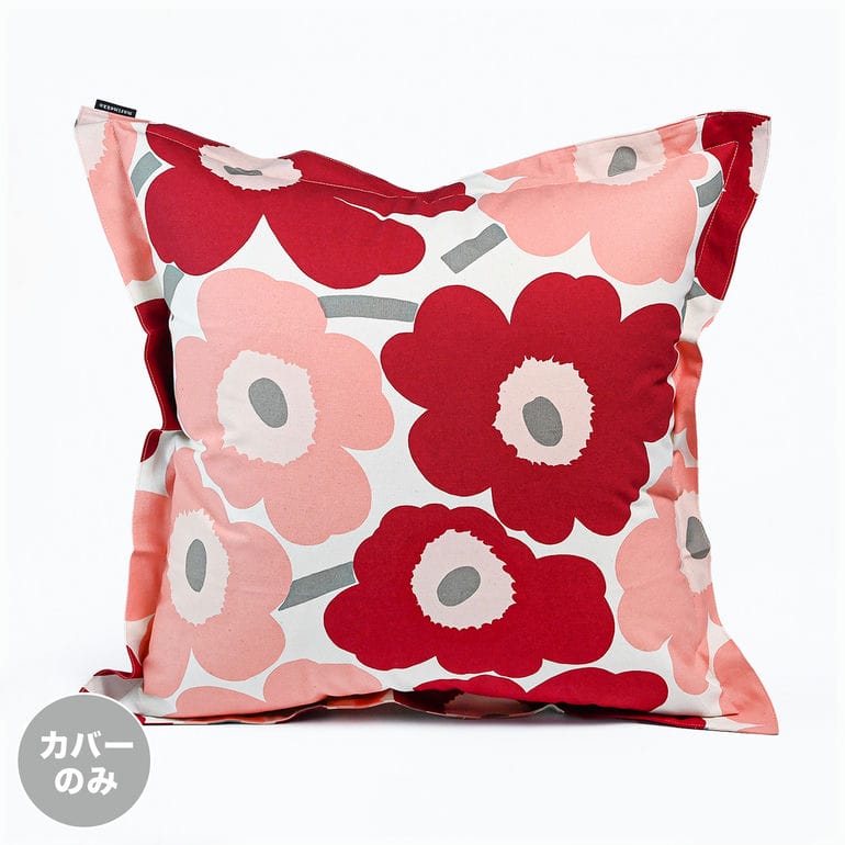 マリメッコ marimekko クッションカバー 50×50cm ウニッコ ピエ二 ダークチェリー サーモンレッド 73421 073421 384 ヌードクッション別売り 北欧雑貨 北欧デザイン  ネコポス限定 送料無料<br>【スペシャルラッピング660円(別売り)】