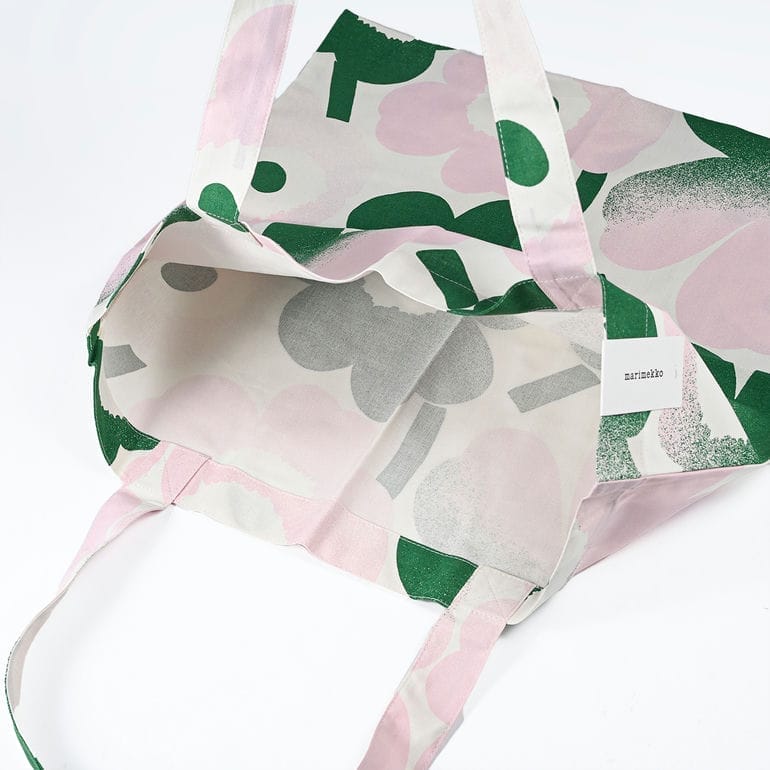 【刺しゅう名入れ可有料】マリメッコ marimekko トートバッグ Pieni Unikko ピエ二 ウニッコ ファブリック レディース グリーン 73877 073877 136 北欧 北欧雑貨 北欧デザイン ネコポス限定 送料無料<br>【スペシャルラッピング660円(別売り)】