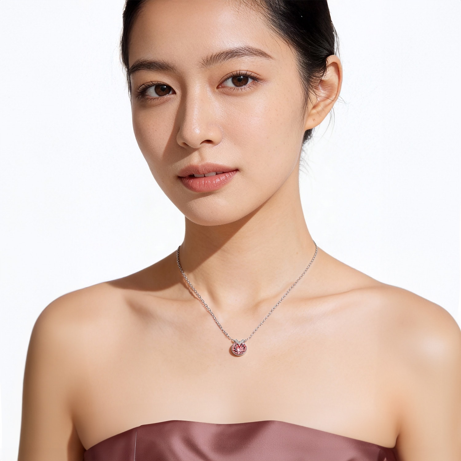 スワロフスキー SWAROVSKI ネックレス Bella V ピンク クリア シルバー