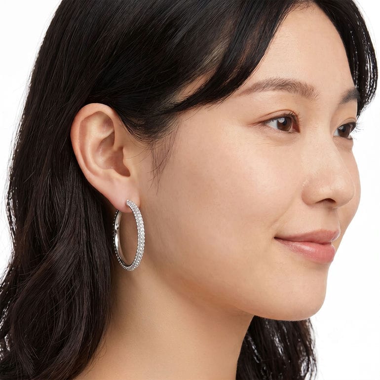 スワロフスキー SWAROVSKI ピアス Dextera フープピアス クリア