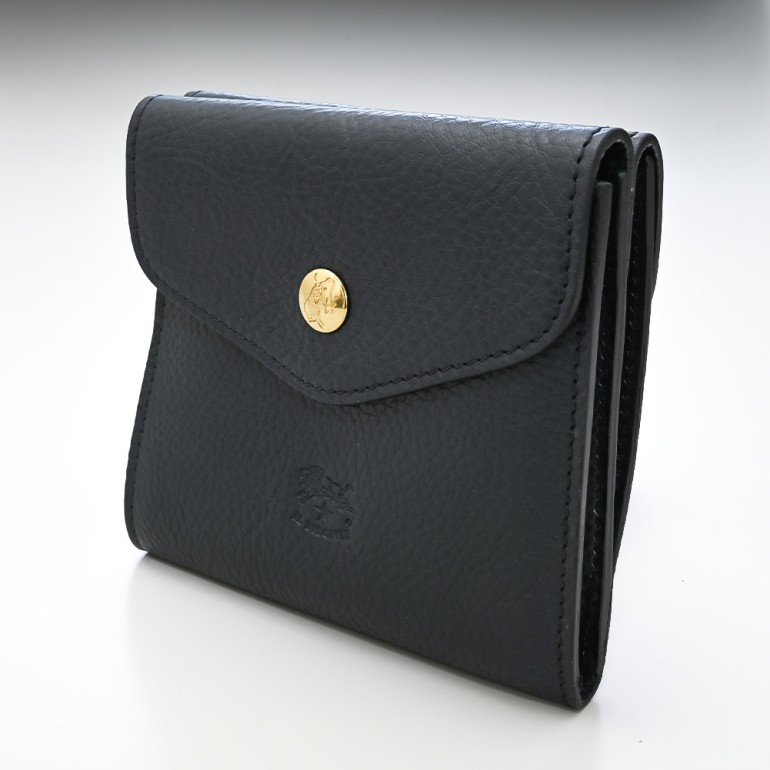 イルビゾンテ IL BISONTE 財布 二つ折り財布 カウハイドレザー NAVY ダークネイビー C0424 P 137【スペシャルラッピング660円(別売り)】