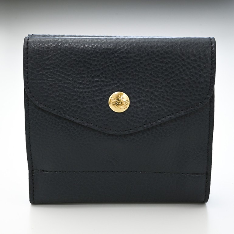 イルビゾンテ IL BISONTE 財布 二つ折り財布 カウハイドレザー NAVY ダークネイビー C0424 P 137【スペシャルラッピング660円(別売り)】