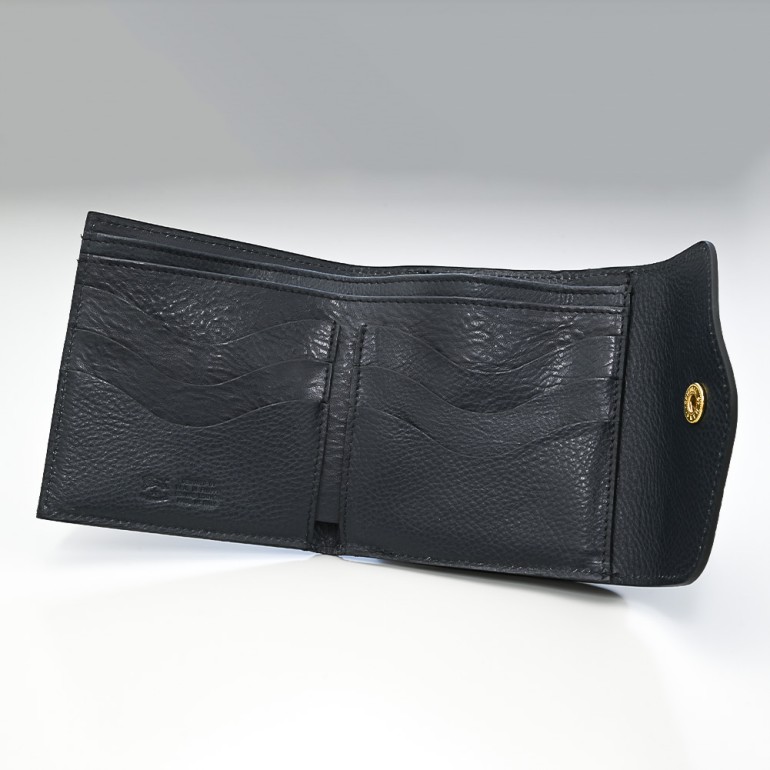 イルビゾンテ IL BISONTE 財布 二つ折り財布 カウハイドレザー NAVY ダークネイビー C0424 P 137【スペシャルラッピング660円(別売り)】