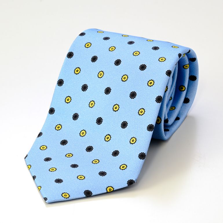 ダンヒル dunhill ネクタイ メンズ スカイブルー 大剣幅8cm シルク100% 22RPTP1CR441R MADE IN ITALY 刺しゅう名入れ対応<br>【スペシャルラッピング660円(別売り)】