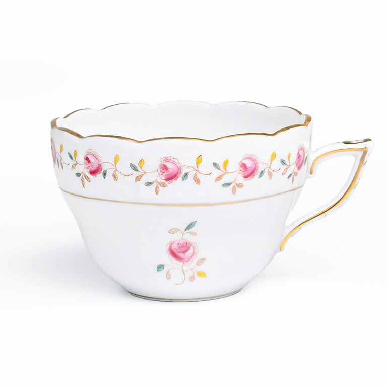 純正ボックス付き ヘレンド HEREND ティーカップ&ソーサー 200ml 薔薇の花飾り ローズガーランド 手描き 兼用カップ(ティー・コーヒー)730000 RGS 007300-00-RGS 洋食器 キッチン 陶器 食卓 カップアンドソーサー 【スペシャルラッピング660円(別売り)】