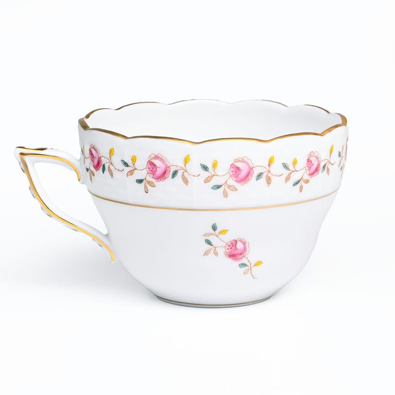 純正ボックス付き ヘレンド HEREND ティーカップ&ソーサー 200ml 薔薇の花飾り ローズガーランド 手描き 兼用カップ(ティー・コーヒー)730000 RGS 007300-00-RGS 洋食器 キッチン 陶器 食卓 カップアンドソーサー 【スペシャルラッピング660円(別売り)】