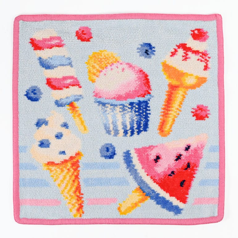 【名入れ可有料】フェイラー FEILER ハンカチ ハンドタオル 25cm レディース リミテッドエディション ICE IN THE SUNSHINE アイス イン ザ シャイン ピンク ネコポス限定 送料無料<br>【スペシャルラッピング660円(別売り)】