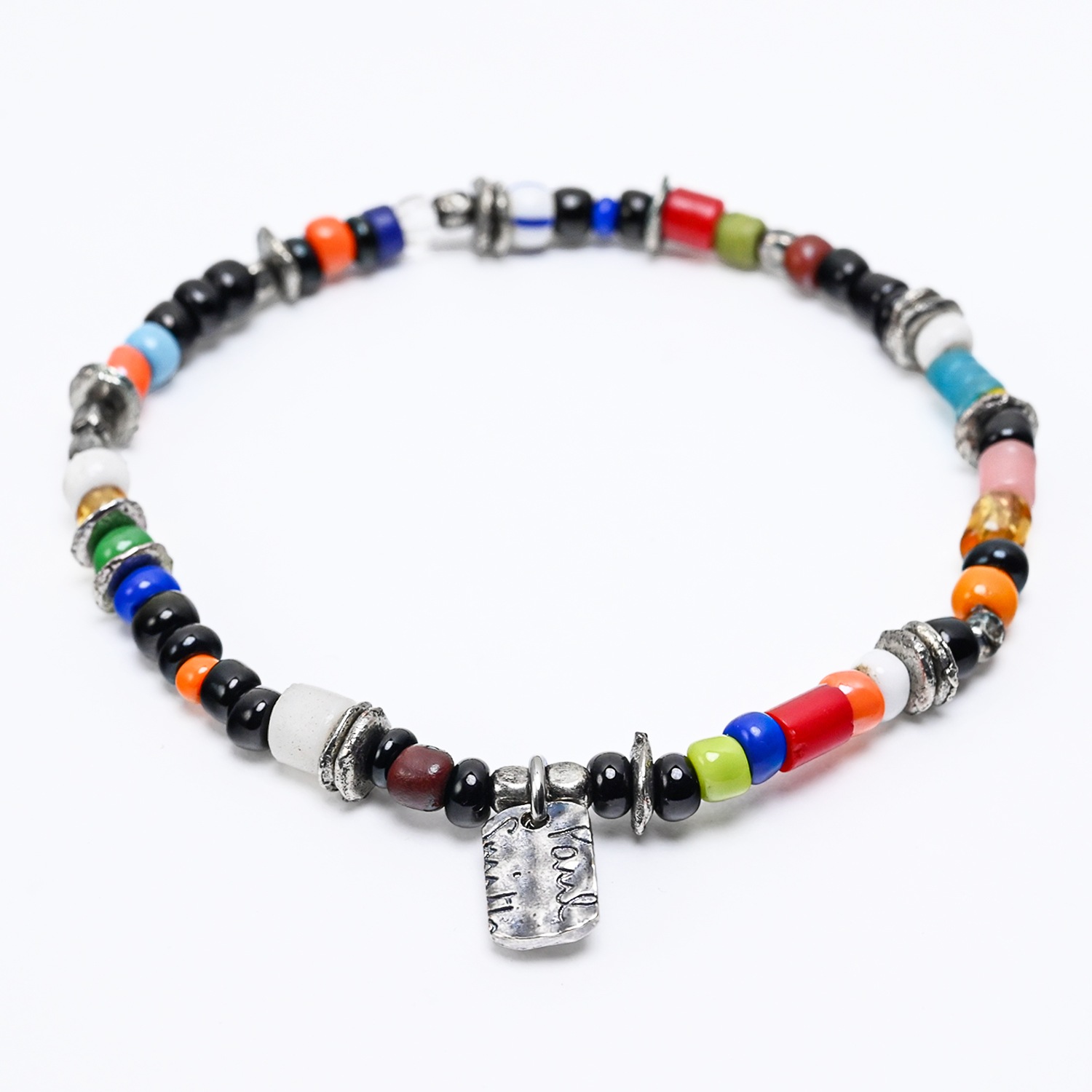 ポールスミス Paul Smith ブレスレット バングル メンズ レザー シルバー マルチカラー BRAC NMULTI 92 英国 MADE IN ITALY 送別会 【スペシャルラッピング660円(別売り)】