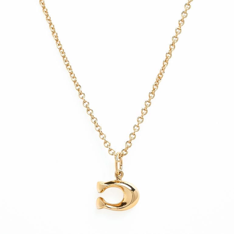 コーチ COACH ネックレス シグネチャー Cロゴ レディース ゴールド 335949GLD710 ジュエリー アクセサリー<br>【スペシャルラッピング660円(別売り)】